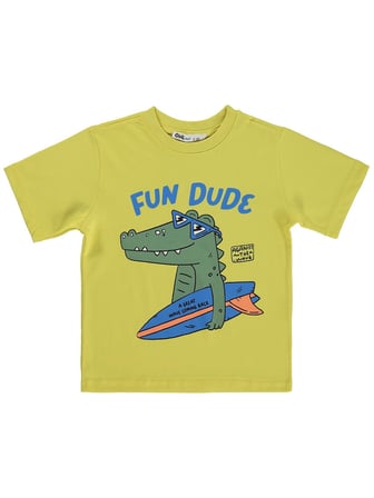Civil Boys FUN DUDE Baskılı 2-5 Yaş Tişört - Sarı