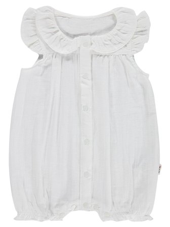 Civil Baby Kol Ve Yaka Fırfırlı 6-18 Ay Tulum - Beyaz