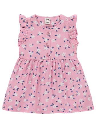 Civil Baby Kol Fırfırlı 6-18 Ay Elbise - Pembe