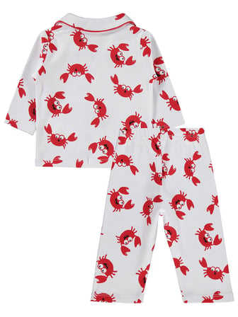 Civil Baby Yengeç Empirme 6-18 Ay Pijama Takımı - Beyaz