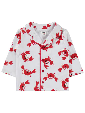 Civil Baby Yengeç Empirme 6-18 Ay Pijama Takımı - Beyaz