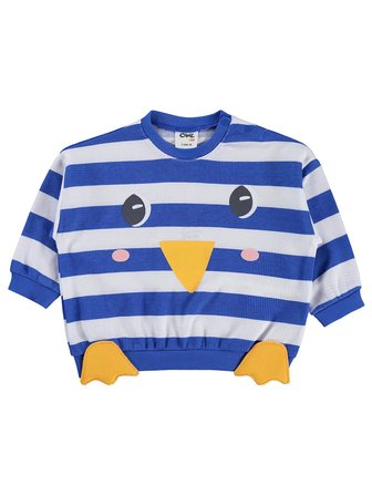 Civil Baby Mobil Aksesuarlı 3-18 Ay Sweatshirt - Mavi