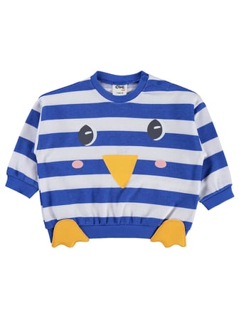 Civil Baby Mobil Aksesuarlı 3-18 Ay Sweatshirt - Mavi