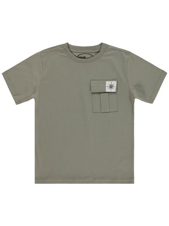 Civil Boys Önü Cepli 6-9 Yaş Tişört - Gri