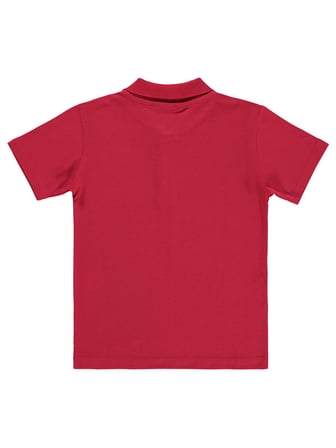 Civil Boys Erkek Çocuk Palmiye Nakışlı Polo Yaka 6-9 Yaş Tişört - Kırmızı