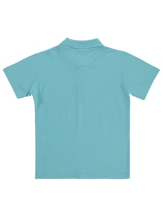 Civil Boys Erkek Çocuk Palmiye Nakışlı Polo Yaka 6-9 Yaş Tişört - Yeşil