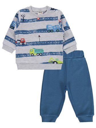 Civil Baby Arabalar Empirme 3-18 Ay Takım - Gri