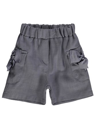 Civil Baby Cepli Fiyonklu 6-18 Ay Şort - Gri
