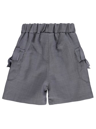 Civil Baby Cepli Fiyonklu 6-18 Ay Şort - Gri