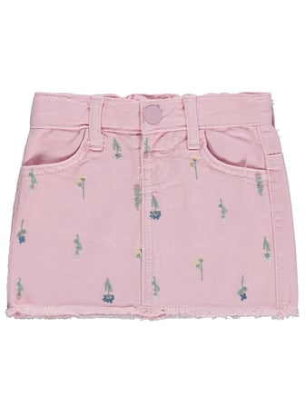 Civil Baby Çiçek Baskılı Denim 6-18 Ay Etek - Pembe