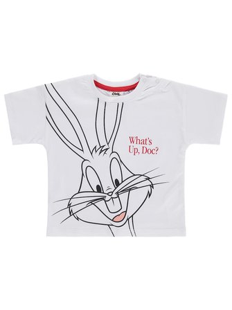 Civil Baby Bugs Bunny Baskılı 6-18 Ay Tişört - Beyaz