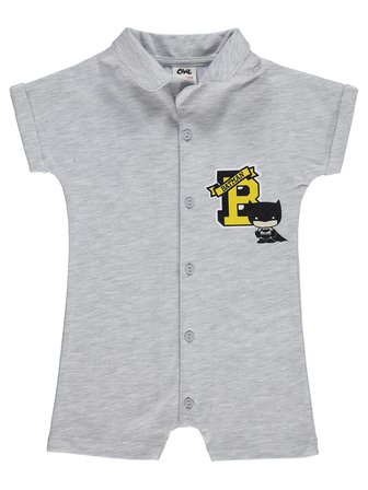 Civil Baby Batman Baskılı 6-18 Ay Tulum - Gri