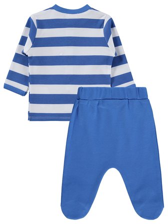 Civil Baby Superman Baskılı 1-9 Ay Pijama Takımı - Mavi