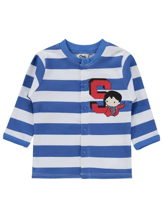 Civil Baby Superman Baskılı 1-9 Ay Pijama Takımı - Mavi