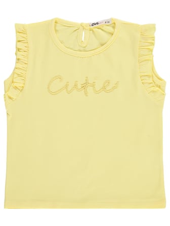 Civil Girls Cutie Nakışlı 6-9 Yaş Takım - Sarı