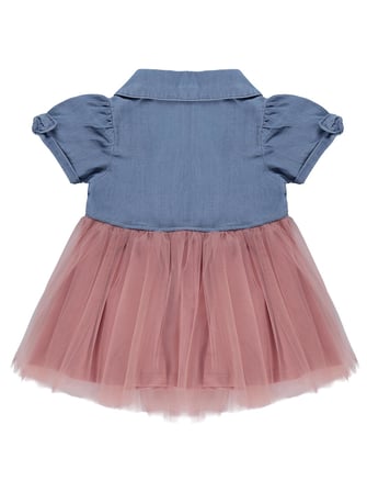 Civil Baby Tencel Tül 6-18 Ay Elbise - Mavi