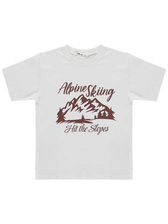 Civil Boys Alpine Baskılı Tişörtlü 6-9 Yaş Gömlek - Kahverengi