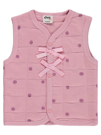 Civil Baby Puan Emp Fiyonklu 6-18 Ay Yelek - Pembe