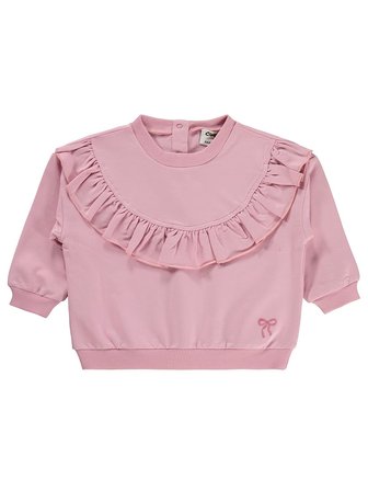 Civil Baby Fiyonk Nakışlı Fırfırlı 6-18 Ay Sweatshirt - Pembe