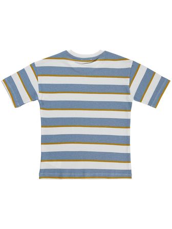 Civil Boys Basic Dokulu Çizgili 10-13 Yaş Tişört - Mavi