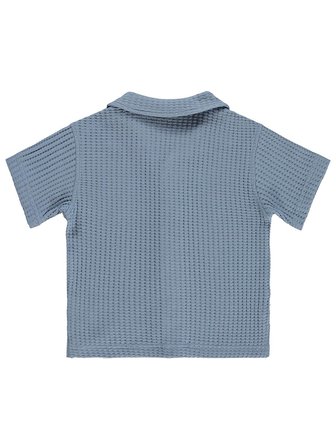 Civil Boys Basic Waffle 2-5 Yaş Gömlek - Mavi