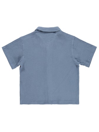 Civil Boys Basic Waffle 6-9 Yaş Gömlek - Mavi