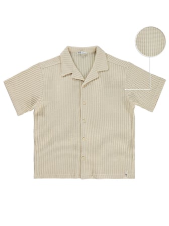 Civil Boys Basic Waffle 10-13 Yaş Gömlek - Kahverengi