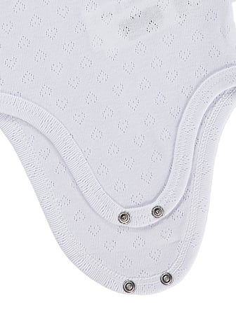 Civil Baby Jakarlı 3-36 Ay Çıtçıtlı Badi - Beyaz