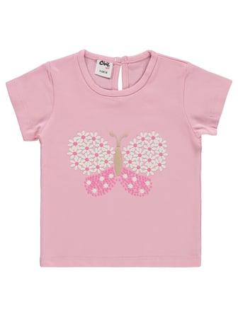Civil Baby Kelebek Nakışlı 6-18 Ay Takım - Pembe
