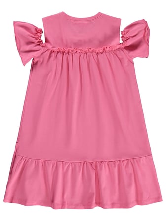Civil Girls Çilek Desenli 6-9 Yaş Elbise - Pembe