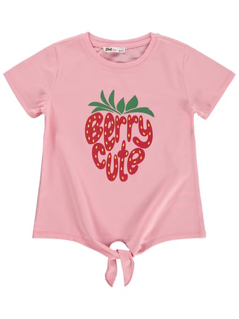 Civil Girls Berry Cute 6-9 Yaş Tişört - Pudra