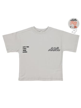 Civil Boys Future Sırt Baskılı 2-5 Yaş Tişört - Koyu Taş Rengi