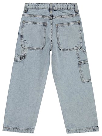 Civil Boys Erkek Çocuk Yan Cepli Baggy Kalıp 6-9 Yaş Pantolon Kot - Mavi