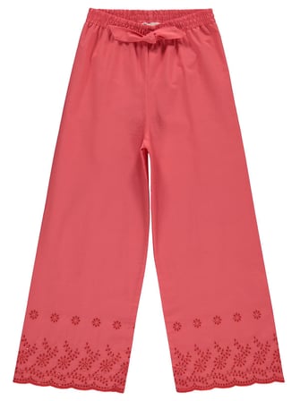Civil Girls Beli Kemerli 10-13 Yaş Pantolon - Kırmızı