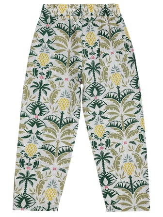Civil Girls Ananas Desenli 6-9 Yaş Pantolon - Ekru