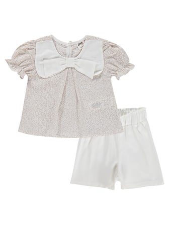 Civil Baby Yaka Fiyonklu 6-18 Ay Takım - Kahverengi