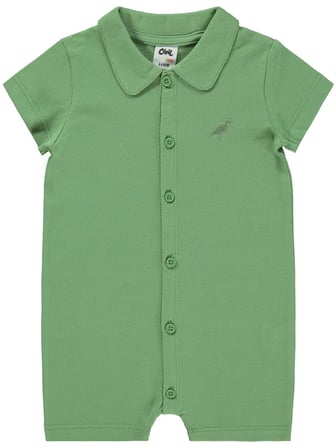 B26Y098 Civil Baby Dinozor Nakışlı 6-18 Ay Tulum - Haki