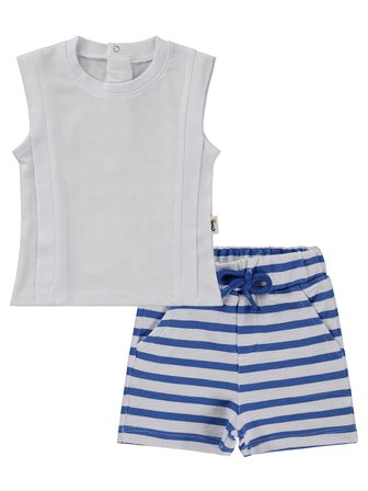 Civil Baby Fresh Lemon Baskılı 6-18 Ay Takım - Mavi
