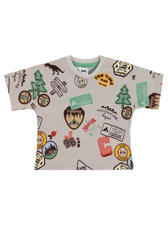 Civil Baby Patch Empirme 6-18 Ay Tişört - Bej