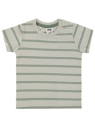 Civil Baby Çizgili Tişört 2'li Set 6-18 Ay Slopet - Haki