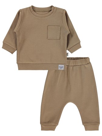 Civil Baby Süs Etiketli 2'Li Takım 6-18 Ay Takım - Kahverengi
