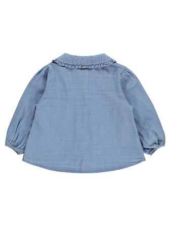 Civil Baby Fiyonk Nakışlı 6-18 Ay Gömlek - Mavi