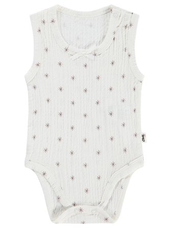 Civil Baby Yıldız Empirme 1-3 Yaş Çıtçıtlı Badi - Kahverengi