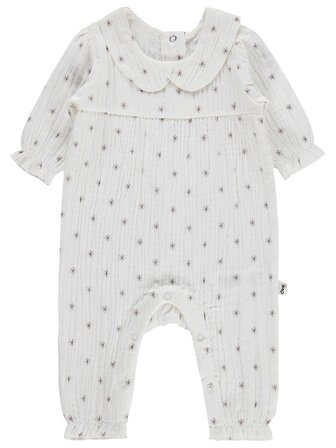 Civil Baby Yıldız Empirme 3-12 Ay Tulum - Kahverengi