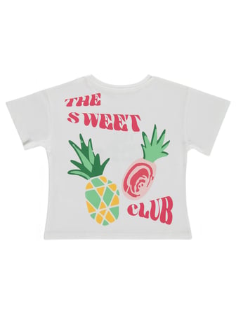 Civil Girls Ananas Baskılı 2-5 Yaş Tişört - Ekru