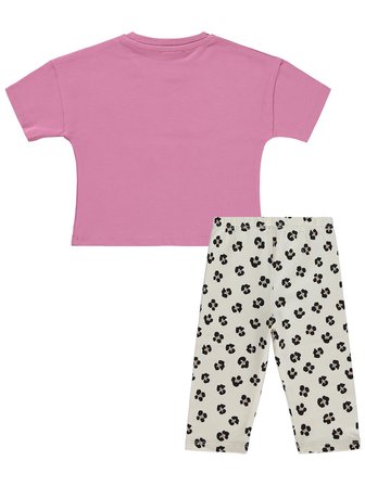 Civil Girls Leopar Ayıcık Desenli 2-5 Yaş Takım - Pembe