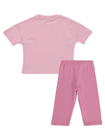 Civil Girls Kelebek Nakışlı 2-5 Yaş Takım - Pembe