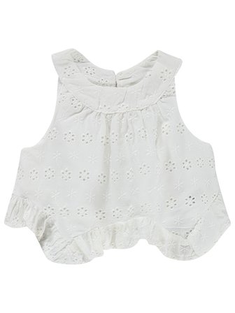 Civil Baby Brodeli Şortlu 6-18 Ay Takım - Kırık Beyaz