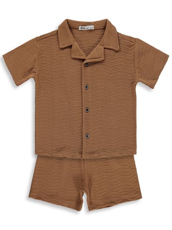 Civil Boys Tatil Yaka Kaprili 2-5 Yaş Takım - Kahverengi