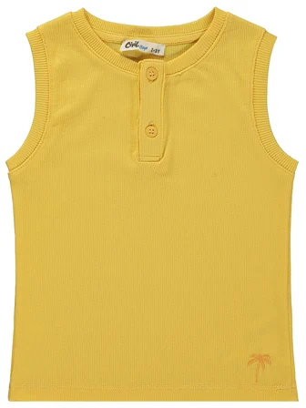 Civil Boys Basic Sıfır Kol 2-5 Yaş Tişört - Hardal